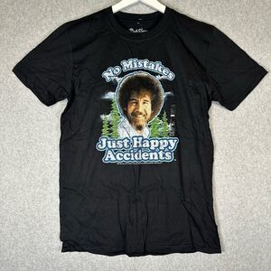 Bob ross t shirt mens medium no mistakes just happy accidents